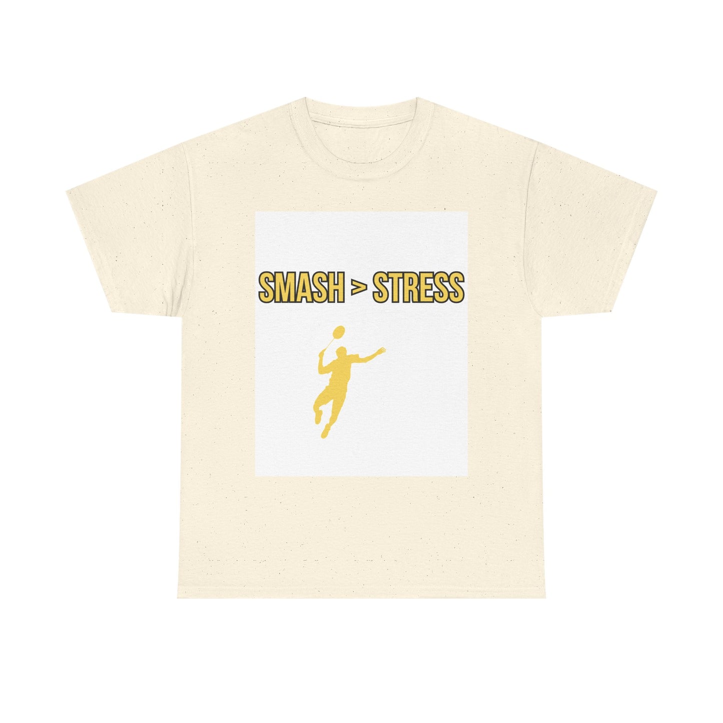 Smash > Stress — Badminton Graphic Tee
