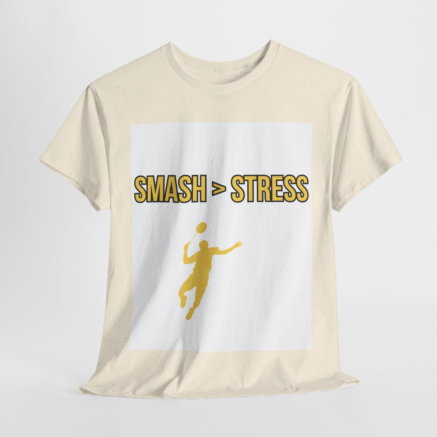 Smash > Stress — Badminton Graphic Tee