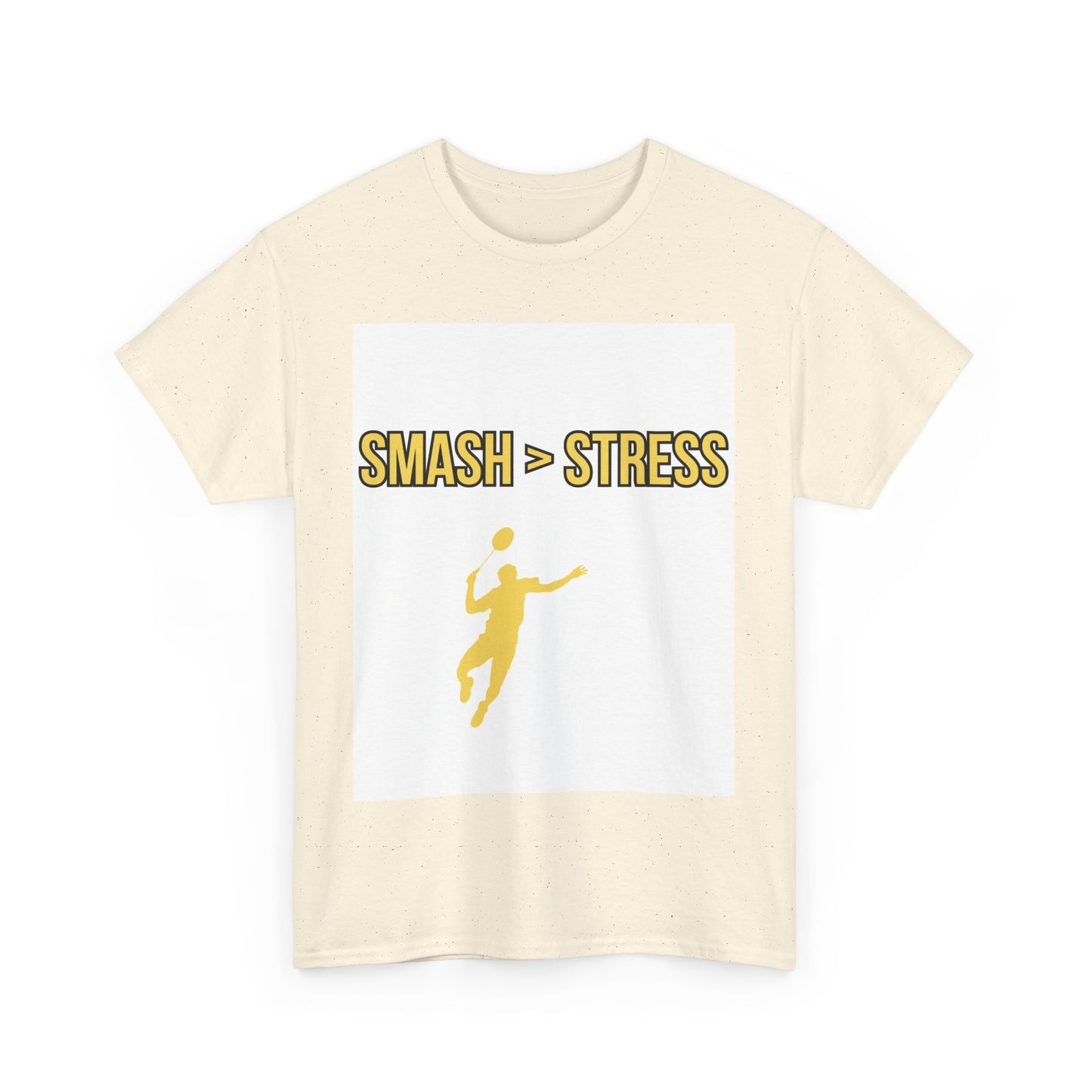 Smash > Stress — Badminton Graphic Tee