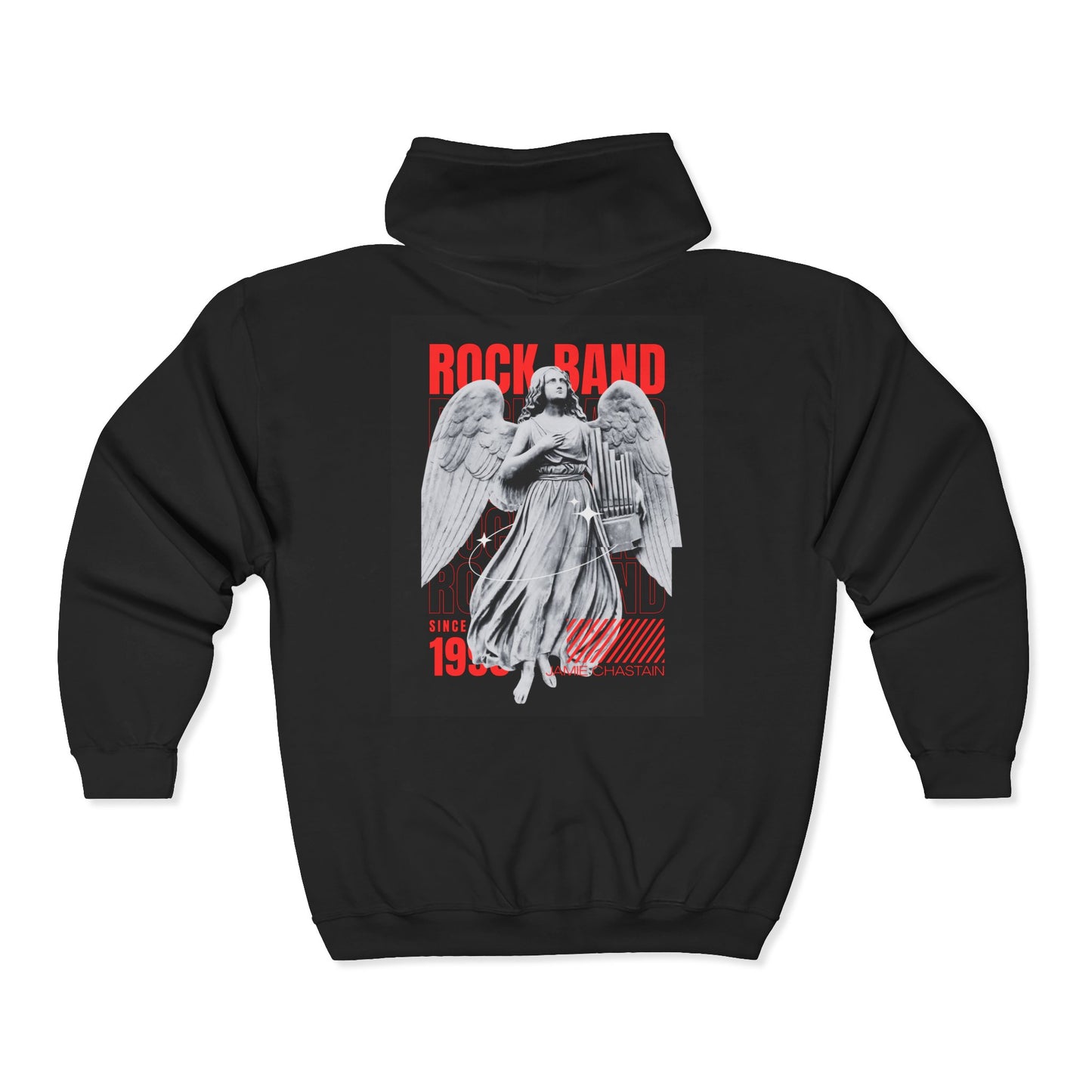 Rock Band Hoodie — Vintage Concert Graphic Zip-Up