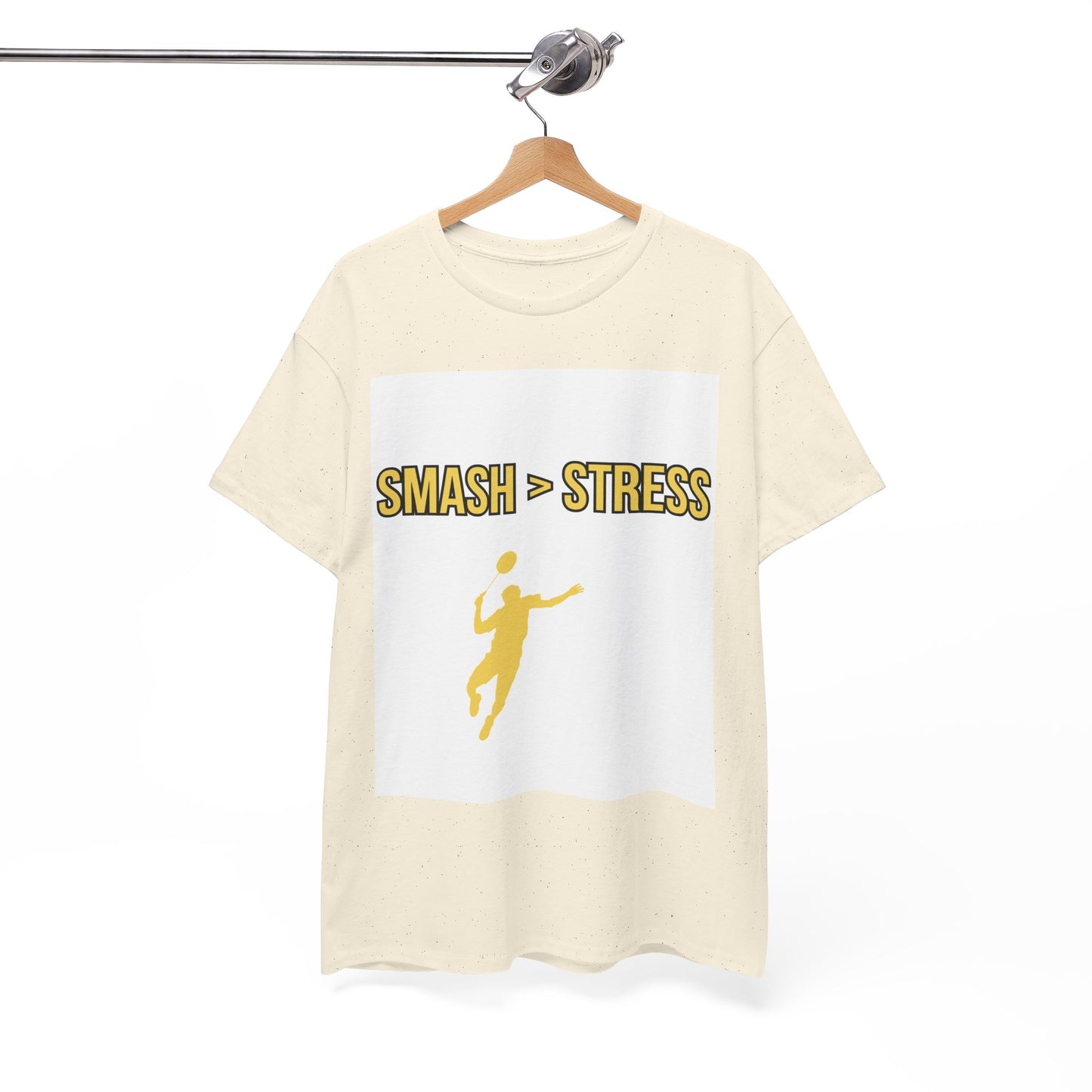 Smash > Stress — Badminton Graphic Tee