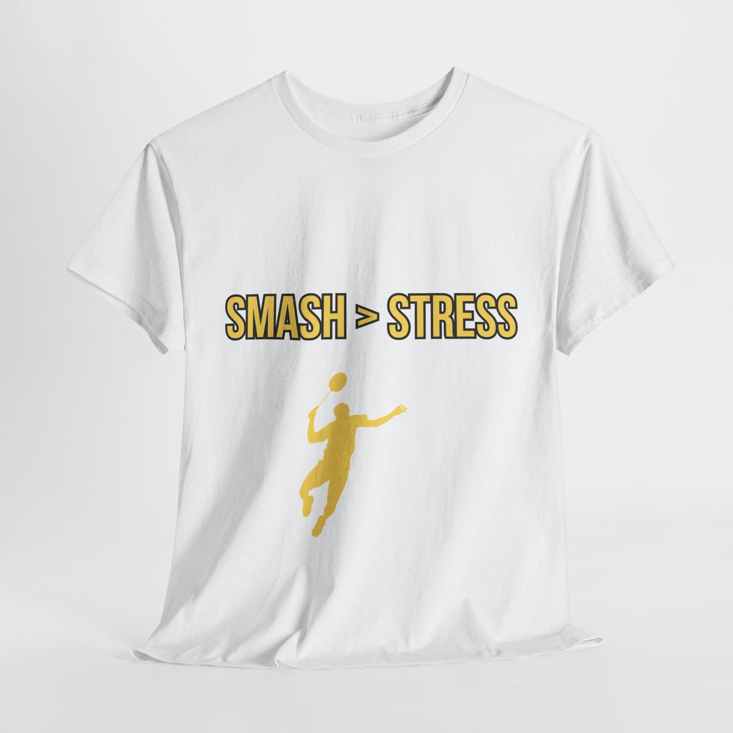 Smash > Stress — Badminton Graphic Tee
