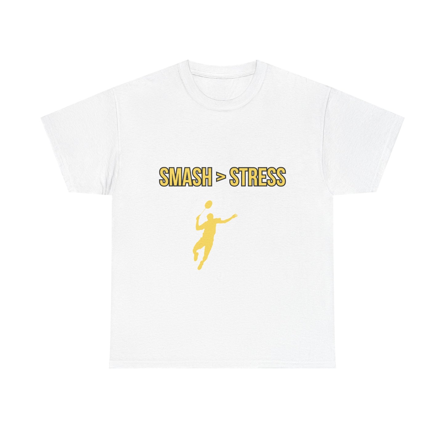 Smash > Stress — Badminton Graphic Tee